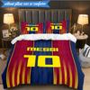 Number 10 Jersey 3pcs Bedding,Including 1pc Duvet Cover And 2pcs Pillowcases Perfect for Christmas,Ideal for Bedroom, Dormitory