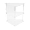 Acrylic Corner Side Table Small 3 Tier Triangular End Table for Living Room Bedroom Study Arrangement