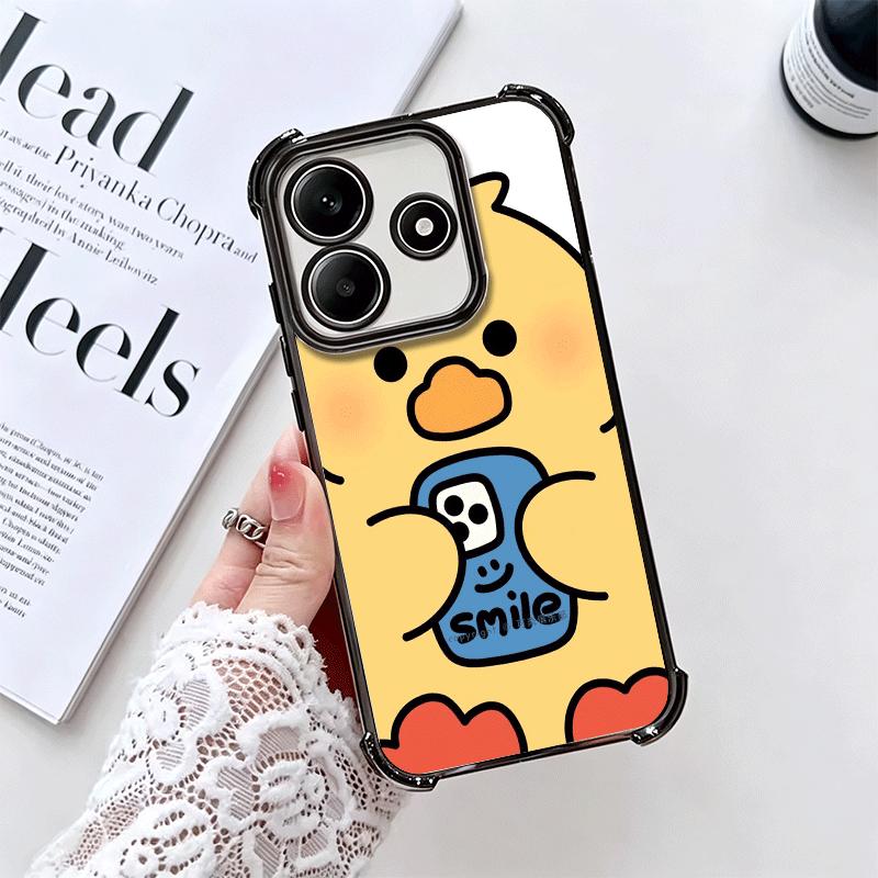 Мультяшная Милая Утка Мягкий Чехол Для Телефона Для Xiaomi Redmi Note 14 15 Pro Plus 13 12 11S 11T 5G 10 9S 9 Покрытие Противоударный Fundas