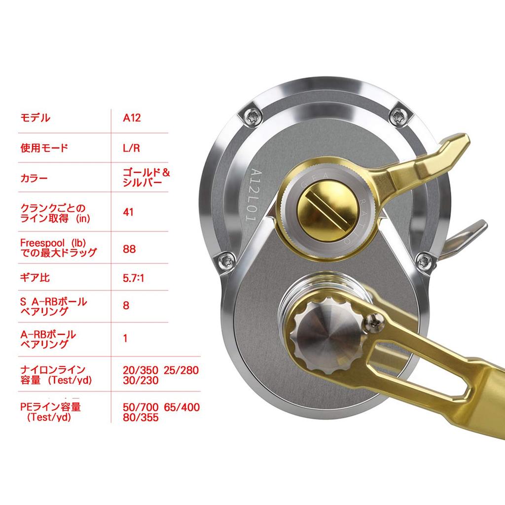 Катушка Ashconfish Троллинговая катушка Морская рыбалка 9BB+1RB Полностью металлическая катушка CNC для джиггинга Сигнализатор Правая ручка Левая ручка Высокая прочность Лодочная рыбалка
