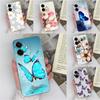 Transparent Phone Case For Oppo Realme 13 Pro Plus Narzo N63 K12x A3x 4G Cover TPU Silicone Soft Super Shockproof Pretty Butterfly Flower Housing Capa