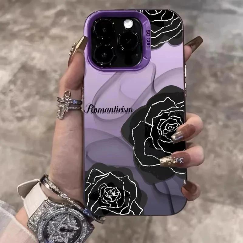 Роскошный Чехол для Телефона с Цветочным Узором, Ударопрочный, Для iPhone 15 14 13 12 11 Pro Max 7 8 Plus XS XR X, Цвета Конфет, Цветочная Задняя Крышка