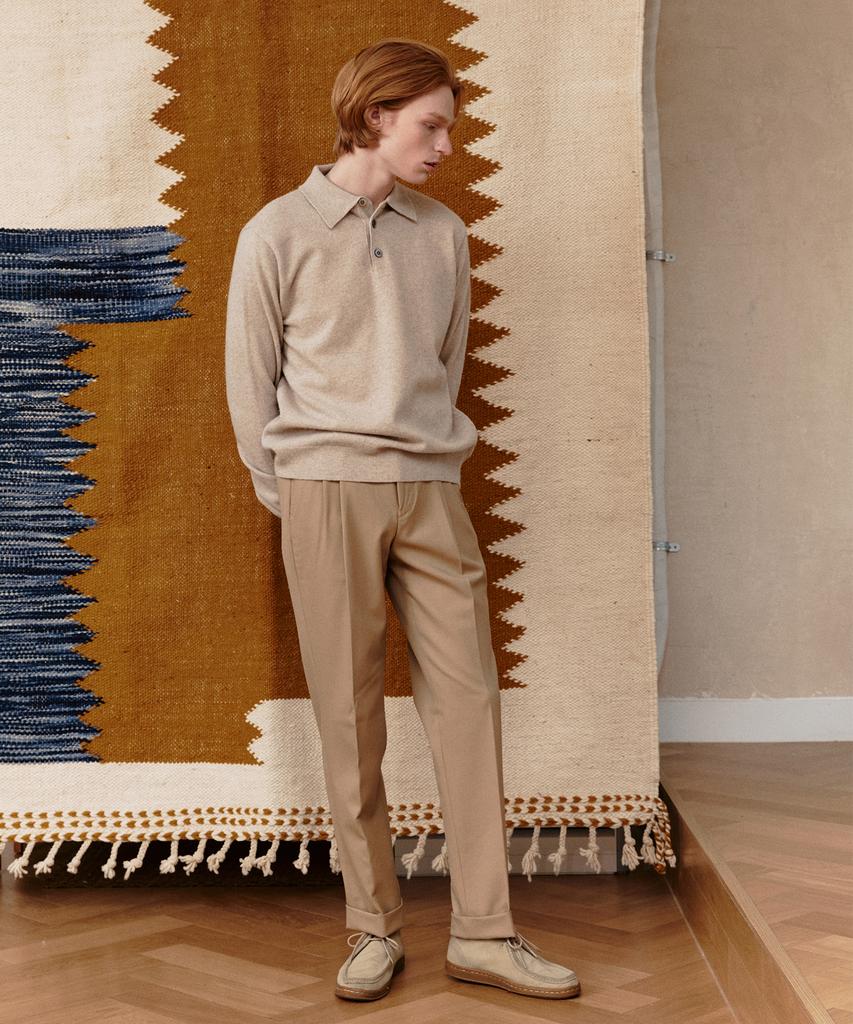 BELLIEF 23Ss Wool Soft Two Tuck Adjust Pants (Beige)