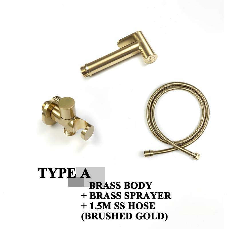 Матовый золотой черный ванная комната ручной биде спрей душевой гарнитур туалетный распылитель тканевый подгузник биде кран латунь SUS304 ручной Shattaf