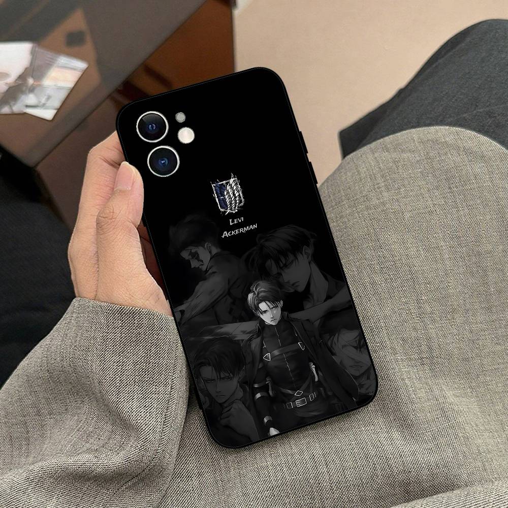 Чехол для телефона Levi B-AckermanY Атака Титанов Черный чехол для телефона Для iPhone 17/16/15/13/14 Pro Max/ 11Plus/X/Xr/Xs Max 13mini