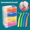 20Pcs L Type Angled Interdental Brush Brush For Braces Micro Soft Brush For Dental Brackets Cleaning Short Handle Brushes