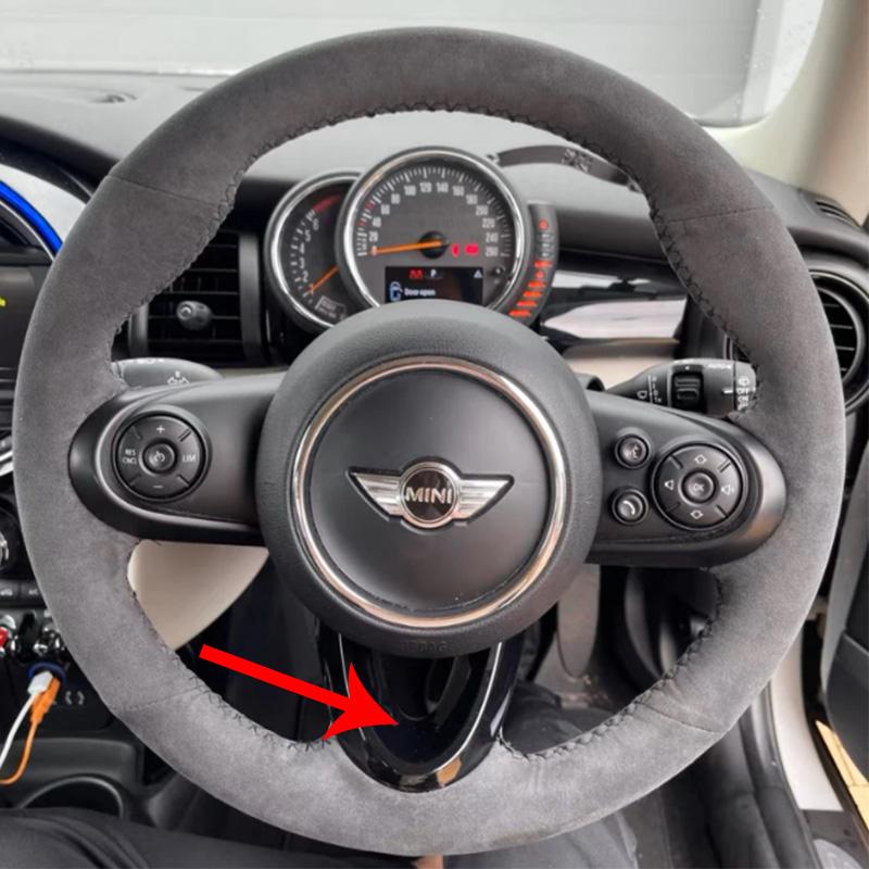 Hand-stitched Suede&leather Full Coverage Car Steering Wheel Cover for Mini Cooper S JCW F54 F55 F56 F57 F60 Countryman