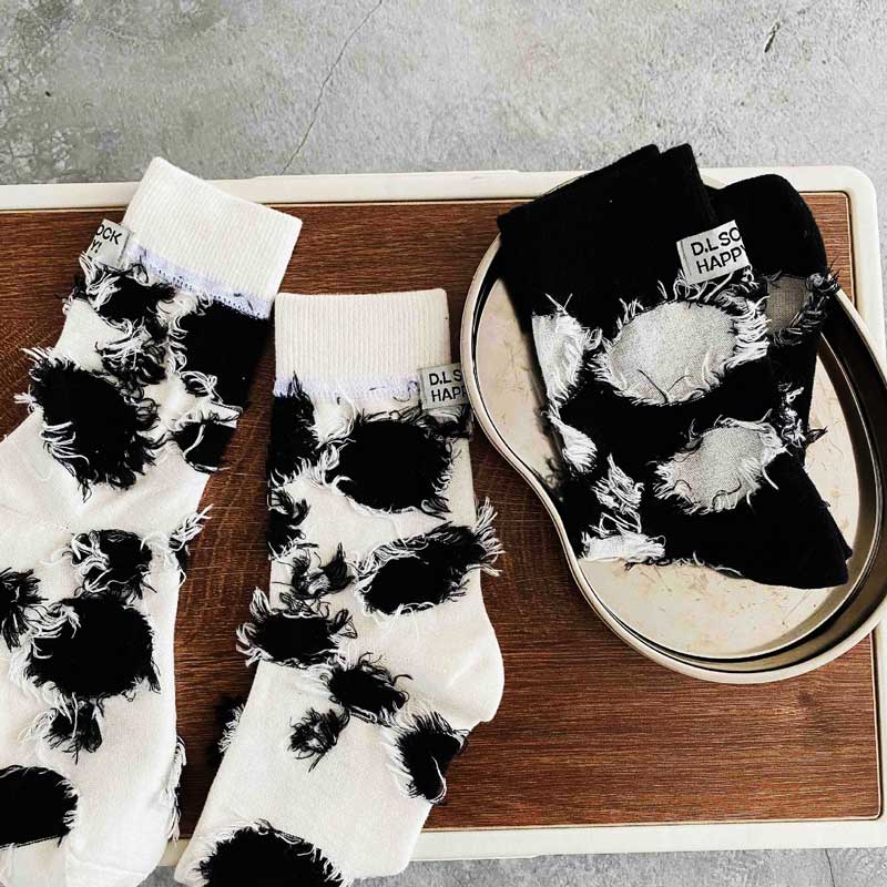 Женские белые носки Harajuku Kawaii Y2k, забавные носки, милые носки в стиле хип-хоп, мужские хлопковые носки, новинки в консервативном стиле