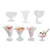 Summer Ice Cream Cup Clear Thick Dessert Bowls for Sundae Fruit Pudding Milkshakes Reusable Snacks Condiments Container for Home Party