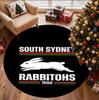 South Sydney Rabbitohs Pattern Round Rug, Indoor/Outdoor Mat, for Picnic, Gameroom, Bedroom, Office, Living Room, Home Decor Carpet, Birthday Gift