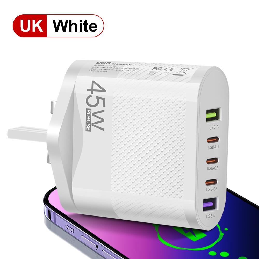 3.5A Multi-Port Charger: Type-C & USB Ports with US/EU/UK Plugs