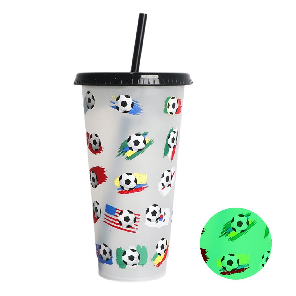 710 мл многоразовые с соломинками, креативные чашки для воды, меняющие цвет, чашка с крышкой, волшебный пластик, меняющий цвет холодной воды