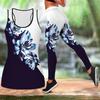 Beautiful Flowers Print Yoga Outfit for Women Fashion Workout Leggings Fitness Sports Casual Yoga Pants