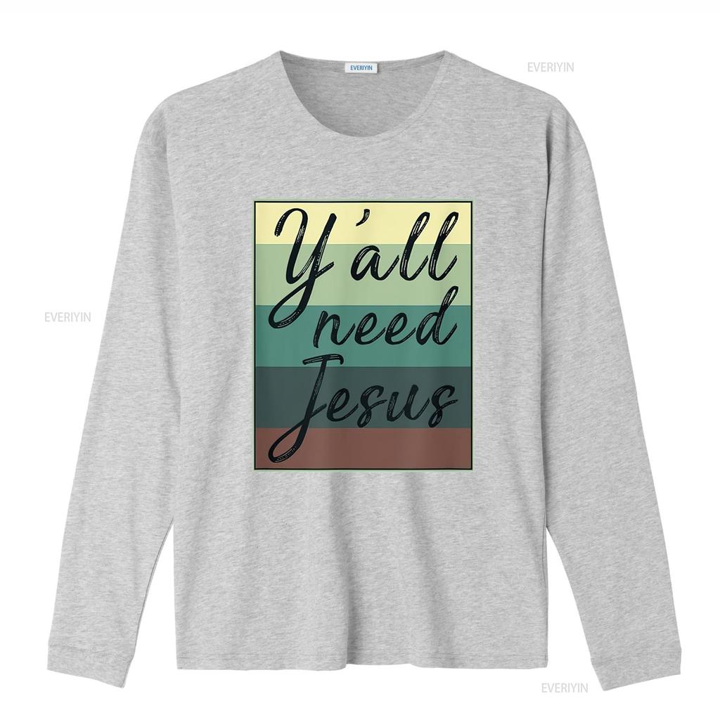 You All Need Jesus T Shirt vintage Washed Slightly Casual Comfortable Stylish fashion designer clothes Breathable graphic homme