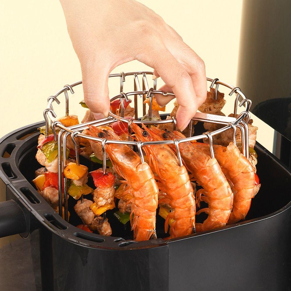 String Grill Skewer Holder Stainless Steel Baking Needle  for Air Fryer Accessory