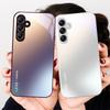 Стеклянный Чехол Для Телефона Для Samsung Galaxy A01 A02 03 Core A04 A14 4G A13 54 34 31 20 25 23 22 5G S21 Ultra S20 Объектив Градиент Белый