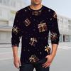 Men's T Shirt O-Neck Clothing Apparel Outdoor Long Sleeve Print Fashion Designer Vintage