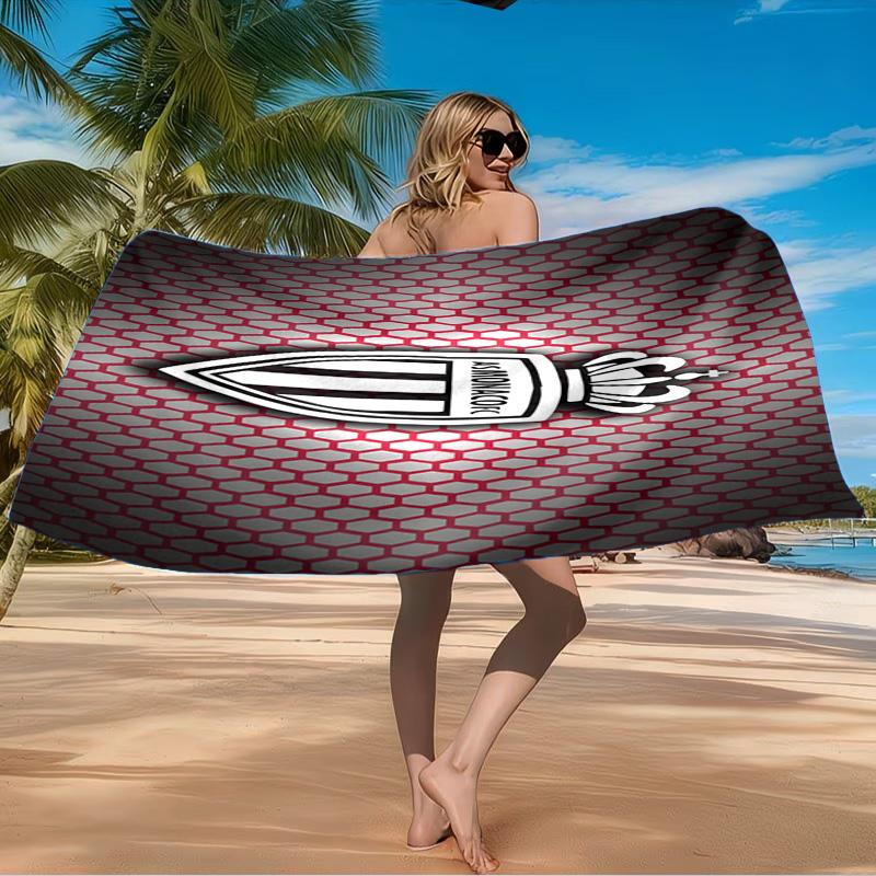 As Monaco Crest Beach Towel Microfiber Beach Towel, Lightweight and Quick-Dry, for Summer Travel, Swimming Pool Fan Birthday Gift