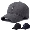 Autumn Winter Warm Cotton Cap Men's Windproof Coldproof Ear Protection Woolen Baseball Cap Outdoor Sports Cap