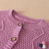 Детский свитер, осеннее пальто, вязаная одежда для маленьких девочек, вязаные милые кардиганы с длинными рукавами для девочек, хлопковые свитера для детей
