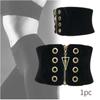 Women's Zipper Hollowed Out Elastic Wide Waistband Temperament Simple and Elegant Decorative Belt