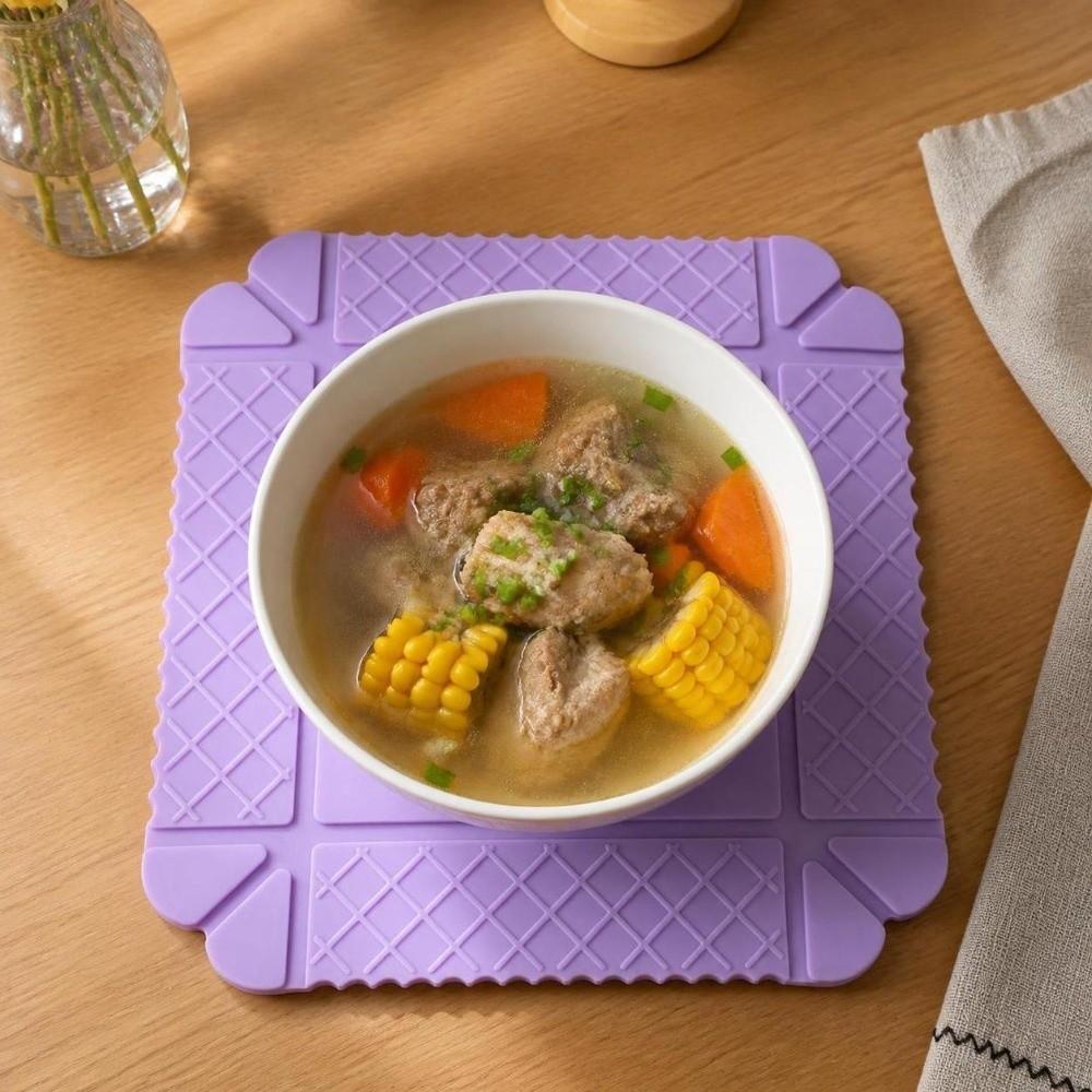 Non-Slip Magnetic Trivet mat Soft Rubber Table placemats New Hot Pad for Hot Dishes Kitchen