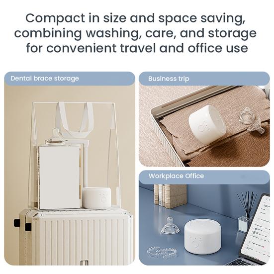 Ultrasonic Brace Cleaning Machine High Frequency Technology Multi-function Invisible Retainer Denture Jewelry Cleaner