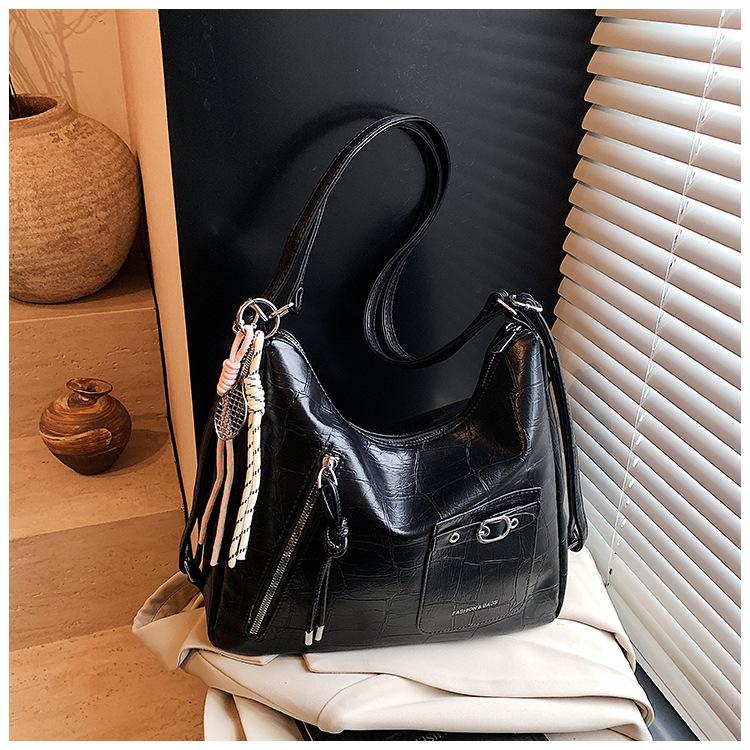 Женская сумка повседневная мягкая кожа большая вместимость сумка-тоут модная для работы многофункциональная простая на плечо оптом