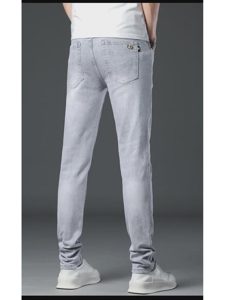 Trendy Slim-Fit Denim Trousers - Casual High-End Men's Fashion