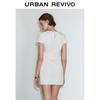 UR 2025 Женское плиссированное платье с коротким рукавом UWG750123