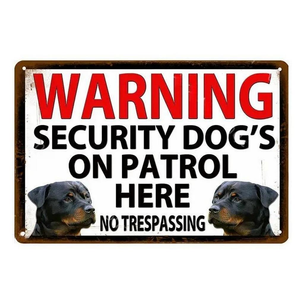Decor Warning Vintage Metal Tin Signs Beware Dog Kisses Funny Poster Decor for Cafe Garage Bar Pub Club Man Cave Wall Decoration