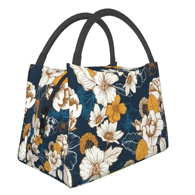 Сумка-тоут Cherry Blossom Infused Lunch Tote для женщин Sakura Cherry Blossom Cherry Portable Thermal Cooler Food Lunch Box Travel
