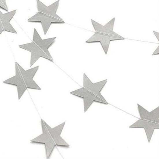 4 м длинная бумажная гирлянда со звездами для свадьбы, дня рождения, детского душа, декор