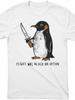 Flight Was Never An Option Penguin Streetwear Print Unisexs T Shirt Cotton Tee Unisex Summer Oversized Loose Funny Novelty Harajuku
