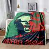 Rafael Nadal 21 Grand Slam Collage Flannel Blanket, Tennis Legend Print Throw Blanket for Couch