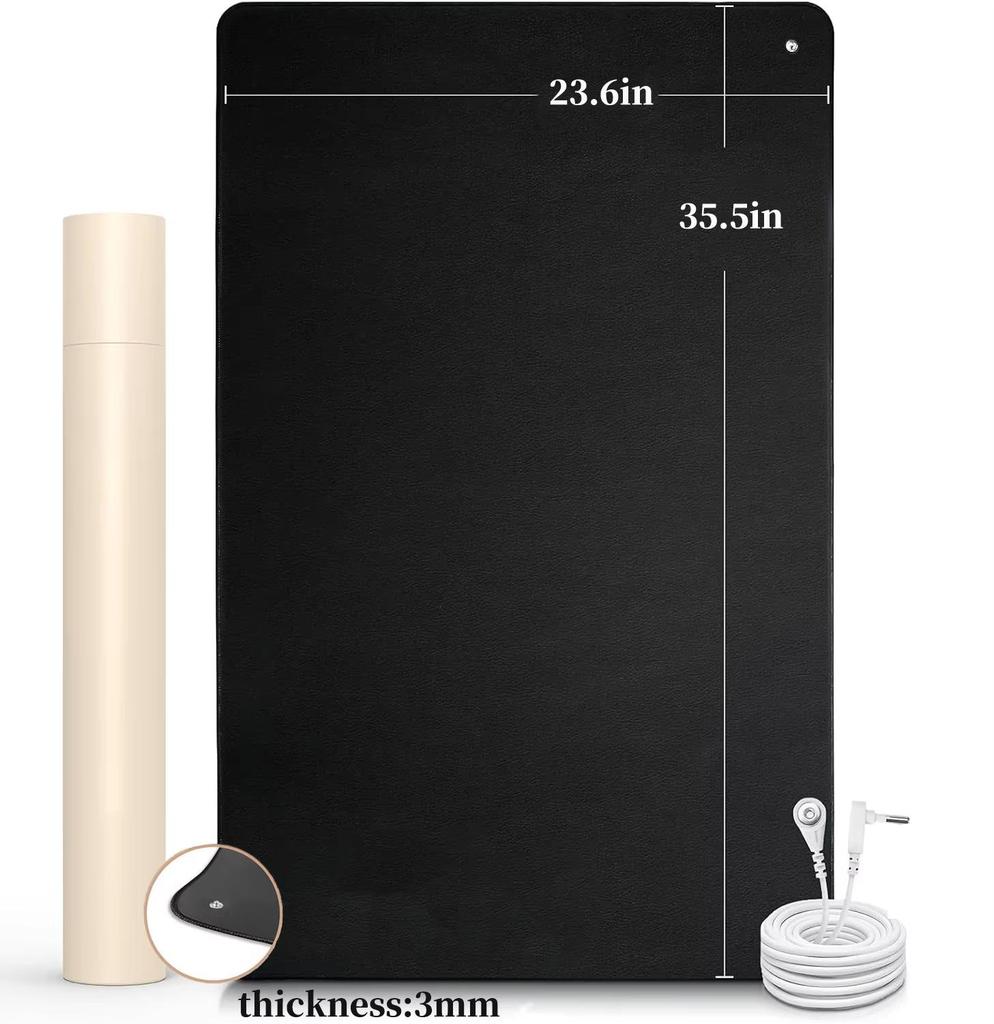 Заземляющий коврик толщиной 3 мм 22,68x35,43 Заземляющий коврик для улучшения сна, облегчения боли, снижения тревожности, заземляющие коврики для занятий йогой