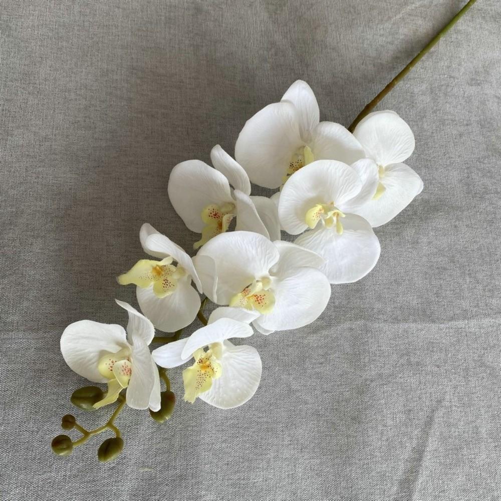 8-Head Arrangement Artificial Butterfly Orchid Velvet Texture Fake Phalaenopsis  Wedding Hall