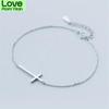 New Simple Fashion Female Glossy Cross 925 Sterling Silver Jewelry Personality Popular Exquisite Bracelets Sl001