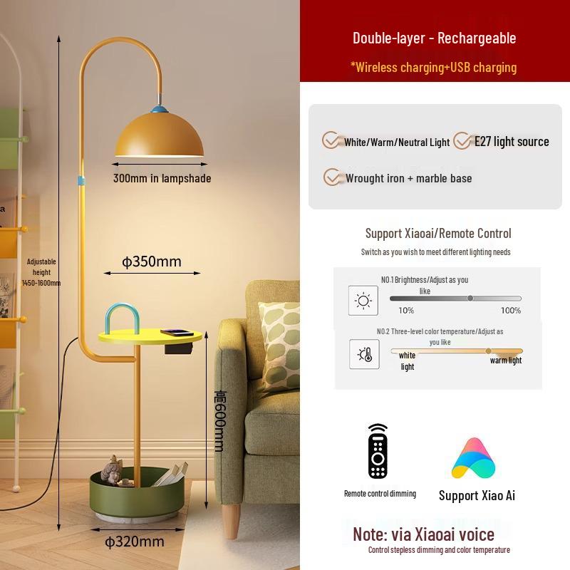 Мемфис Торшер: Стильная гостиная, диван и лампа для детской комнаты со встроенным хранилищем и функцией журнального столика