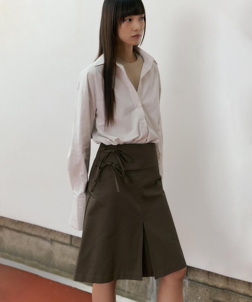 Riorg Ref Double Ribbon Skirt Ash Brown