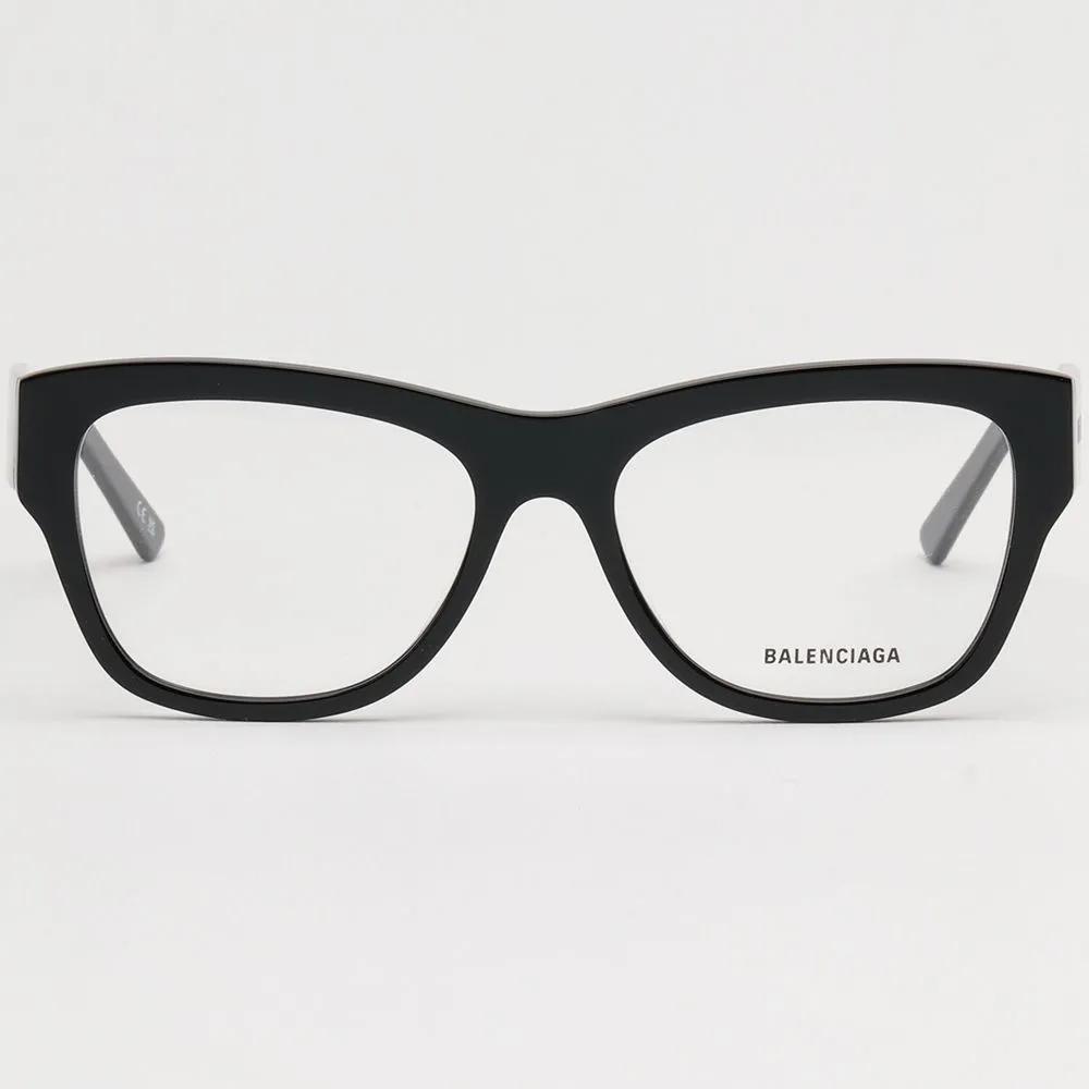 Balenciaga Eyeglass Frames BB0309O 001 Horn-rimmed Black Square Fashion