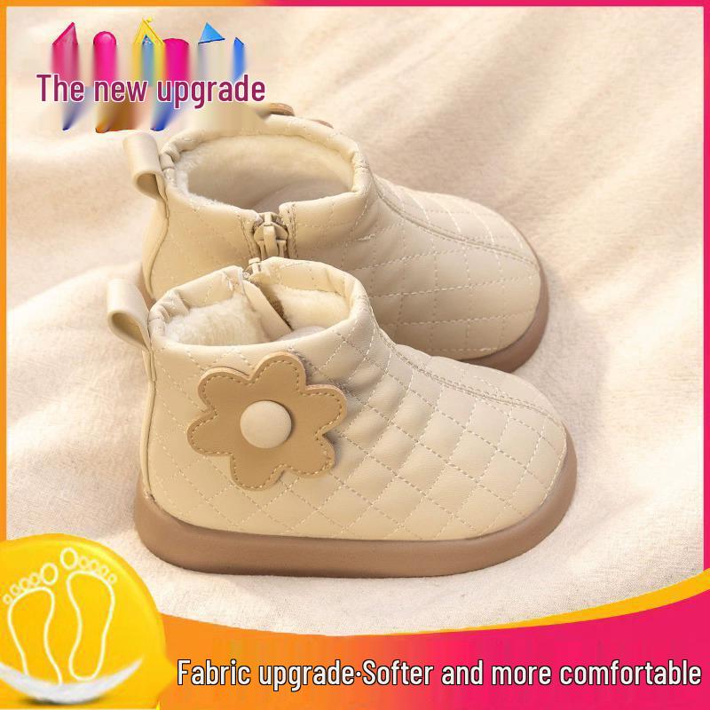 Женские ботинки Мартинсы - Теплые, Велюровые, С цветочным принтом, Кожаные, Короткие ботинки на Осень и Зиму