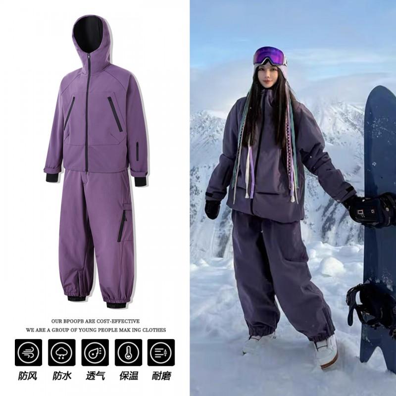 Men Women Ski Suit Set Waterproof Windproof Insulated Snowboarding Jacket Pants Winter Sports