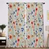 2Pcs Painted Wildflower Curtains Spring Floral Pattern Living Room Bedroom Kids Room Sunshade Country Style Decor Curtains