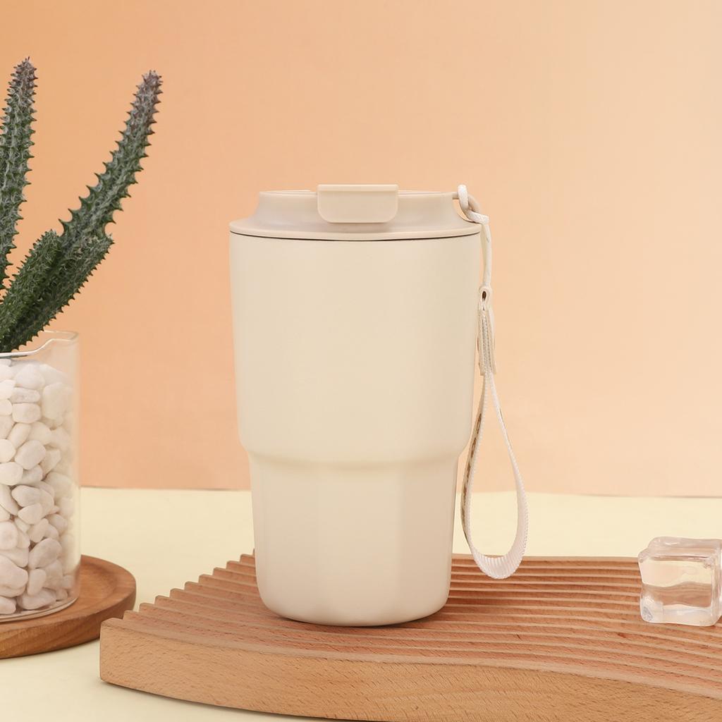 Новая кофейная кружка из нержавеющей стали 316, двухслойная вакуумная, с термокружкой на шнурке для переноски, бизнес-сувенирная подарочная кружка