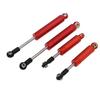 RC Front Rear Shock Absorbers Aluminum Alloy Steel High Elastic Spring CNC Easy Replaceable RC Parts for Axial 1 18 Red