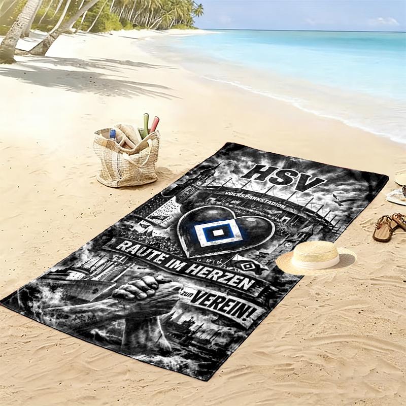 Пляжное полотенце Hamburger Sv Print, Большое Мягкое Быстросохнущее Полотенце для Пляжа Кемпинга Плавания