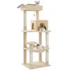 PETEPELA Cat For Large Space Easy To Observation Cat Natural Hemp Scratching Relieves Lack of For Multiple Height 143cm Tower, Slim, Cats,