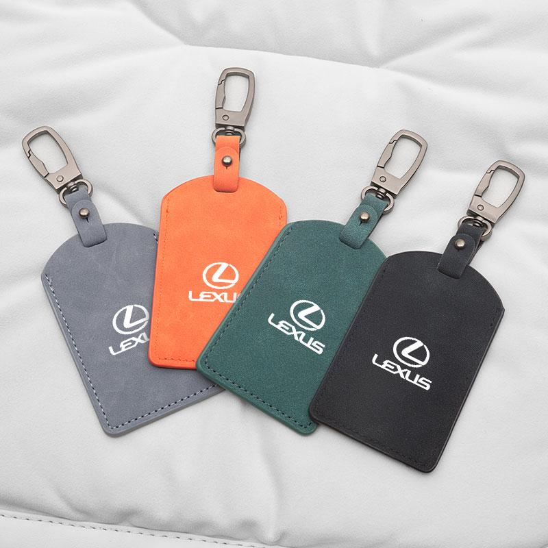 Car Key Case Cowhide Card Bag Decorative Pendant For Lexus RX330 IS250 Ct200h ES300h RX350 IS300h ES350 Car Supplies Card Holder