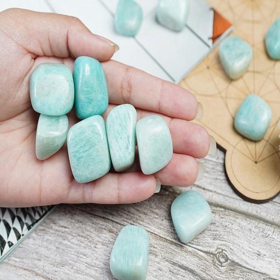 Amazonite Stones Reiki Chakra Healing Decorative Pebbles, Jewelry Stone, Vase Fillers,